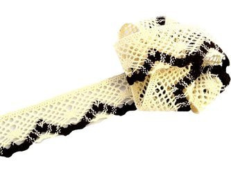 Koronka 4cm bawełniana naturalno-brązowa