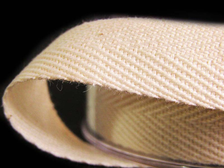 Taśma 15mm bawełniana jodełka natural