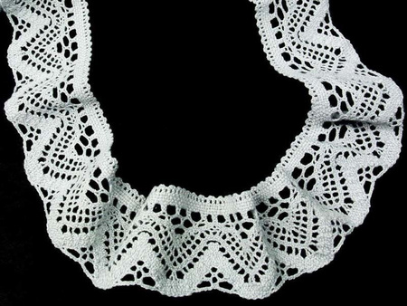 Koronka 5,8cm akrylowa jasny popiel