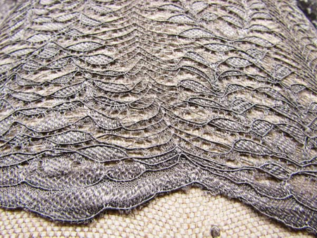 Koronka 135cm stabilna popiel