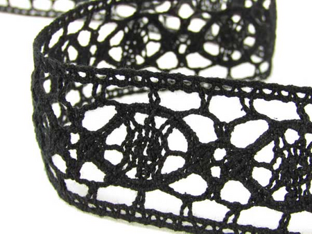 Wstawka 4cm bawełniana czarna