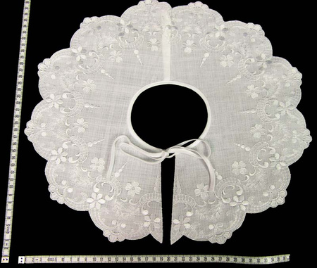 Kołnierzyk damski haft bawełna biały