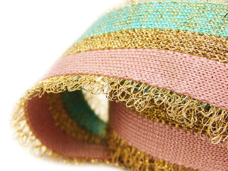 Taśma 40mm ozdobna dziana PASY turkus