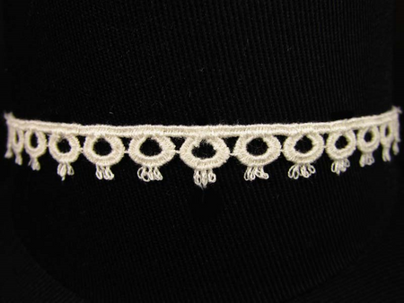 Koronka 1cm bawełniana naturalna