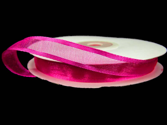 Wstążka 9mm organtyna LAMÓWKA ostry róż