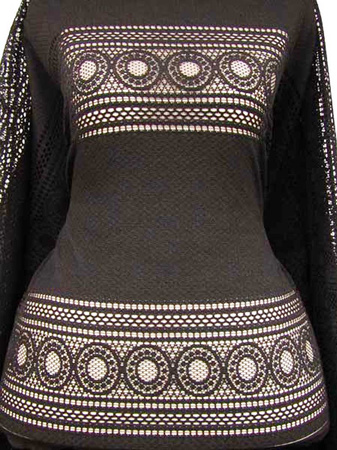 Koronka 150cm poliesterowa czarna