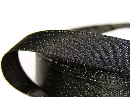 Wstążka 10mm atłas REXOR czarna