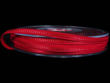 Taśma 4mm elastyczna żakard czerwona