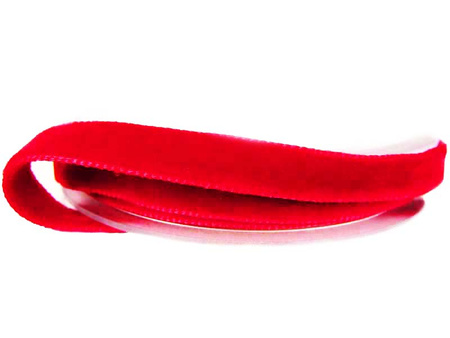 Aksamitka 9mm dwustronna żywoczerwona