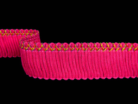 Taśma 2,7cm ozdobna frędzel amarant