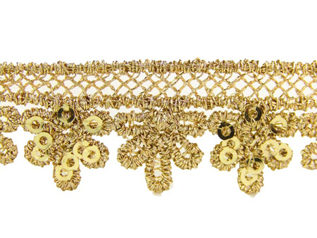 Koronka 1,5cm metaliczna złoty antyczny