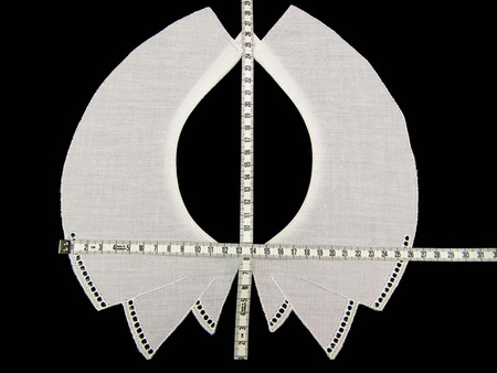 Kołnierzyk damski haft bawełna biały