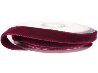 Aksamitka 9mm dwustronna burgund