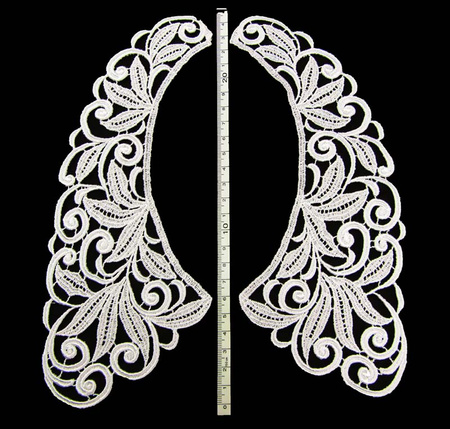 Kołnierzyk damski gipiura biały