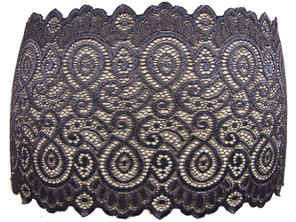 Wstawka 17cm elatyczna ciemny popiel