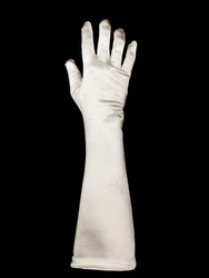 Rękawiczka satyna 38cm biała