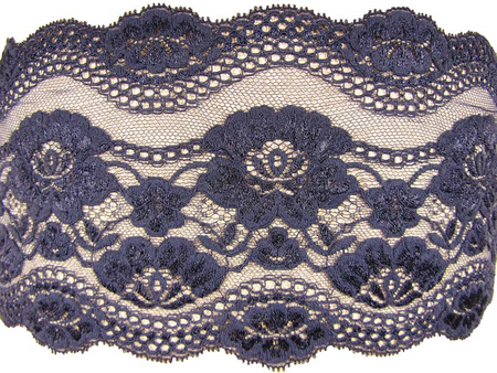 Wstawka 15cm elastyczna granat jasny