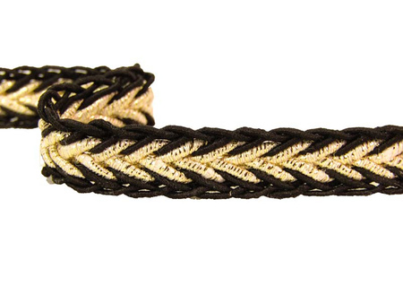 Taśma 1cm galonowa czarno-złota