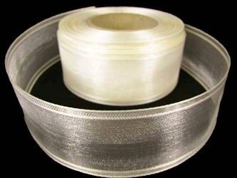 Wstążka 40mm organtyna PASKI ecru