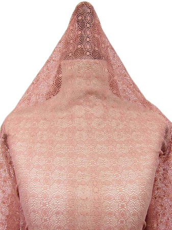 Koronka elastyczna antyczny róż