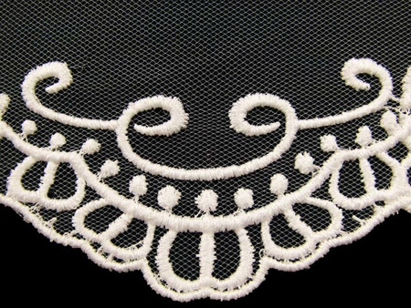 Koronka 8cm tiulowa biała