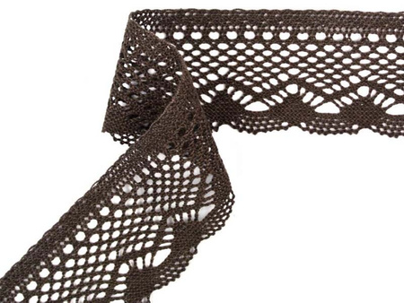 Koronka 5,5cm bawełniana brąz