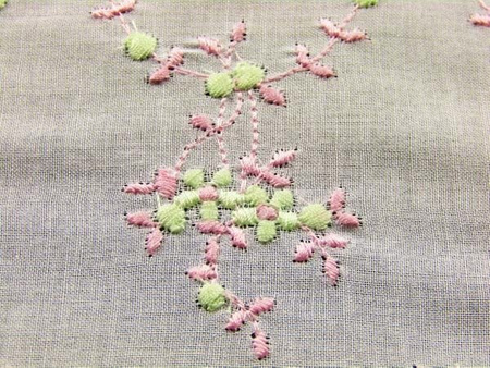 Koronka 30cm haft angielski lawenda_seledyn