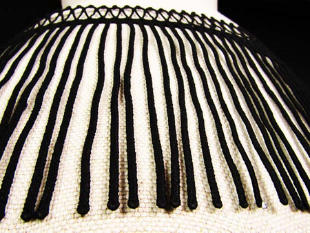 Taśma 17cm FRĘDZEL poliester czarna