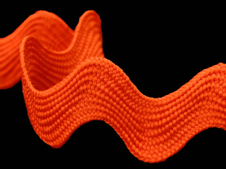 Taśma 28mm zygzak neon pomarańcz