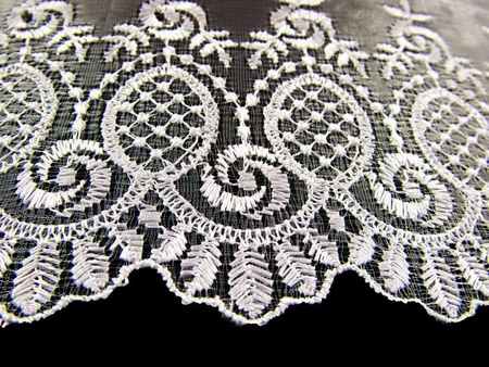 Koronka 8cm organtyna biała