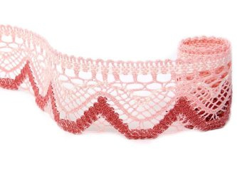 Koronka 5,8cm bawełniana różowa