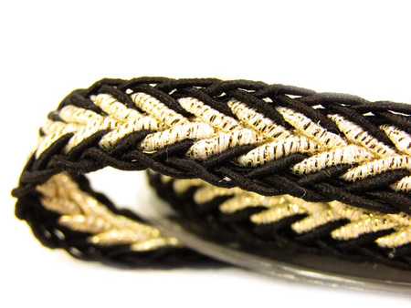 Taśma 1cm galonowa czarno-złota