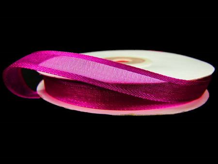 Wstążka 9mm organtyna LAMÓWKA fuksja