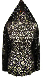 Koronka 150cm poliesterowa czarna