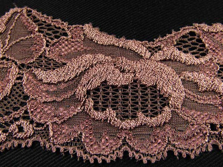 Koronka 5,5cm elastyczna kakaowy brąz