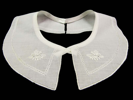 Kołnierzyk damski haft bawełna biały