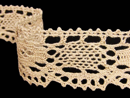 Koronka 3,5cm bawełniana jasny beż