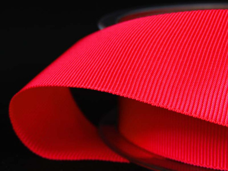 Taśma 25mm ryps poliestrowa neon róż