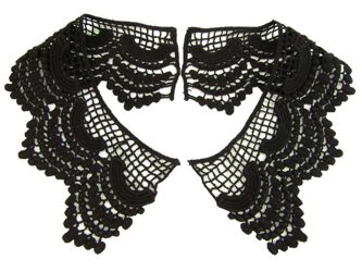 Kołnierzyk damski gipiura czarny