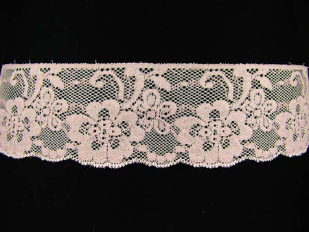 Koronka 7cm elastyczna antyczny róż