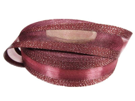 Wstążka 25mm organtyna rexor brąz