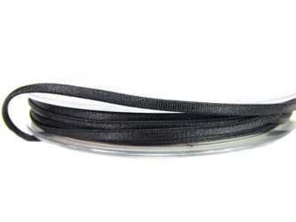 Taśma 3mm elastyczna SPAGHETTI  czarna