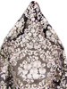 Koronka 140cm tiulowa srebrna