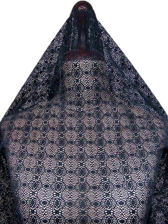 Koronka elastyczna granat