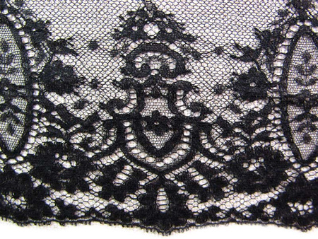 Koronka 12cm stabilna czarna