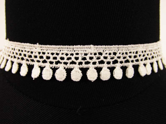 Taśma 1,6cm BĄBELEK poliester ecru