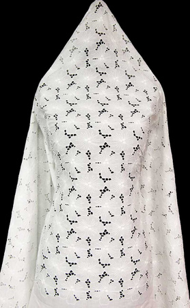 Koronka 160cm bawełniana haft angielski biała