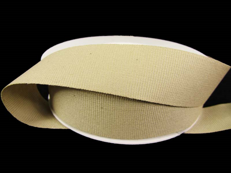 Taśma 25mm ryps bawełniana beż