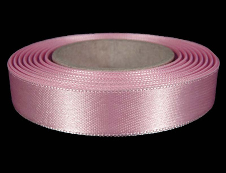 Wstążka 15mm atłas jasny róż