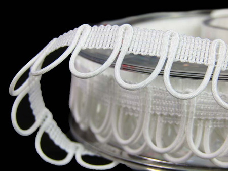 Taśma 1,3cm pętelkowa biała